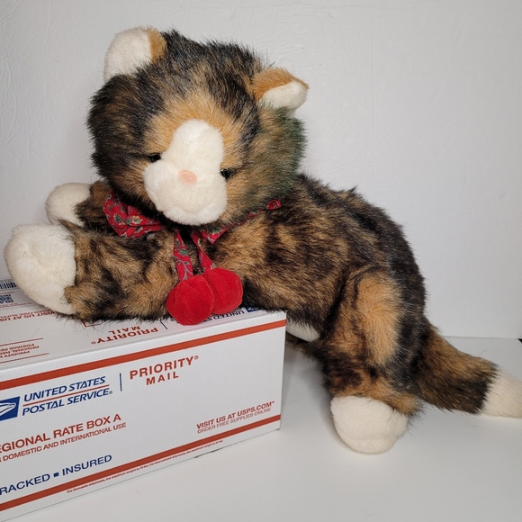 Jingle Bells Plush Calico Kitten Cat Vintage Nick and Noel for Toys R Us 1992 - Picture 16 of 16